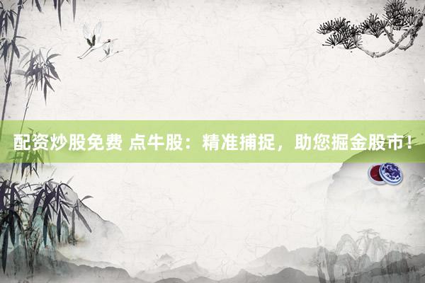 配资炒股免费 点牛股：精准捕捉，助您掘金股市！