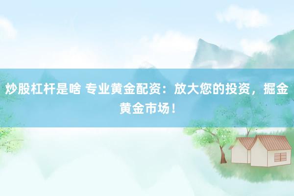 炒股杠杆是啥 专业黄金配资：放大您的投资，掘金黄金市场！