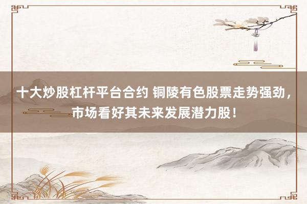 十大炒股杠杆平台合约 铜陵有色股票走势强劲，市场看好其未来发展潜力股！