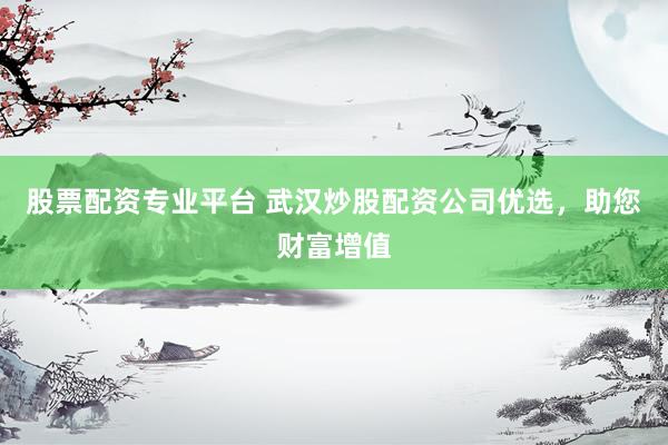 股票配资专业平台 武汉炒股配资公司优选，助您财富增值