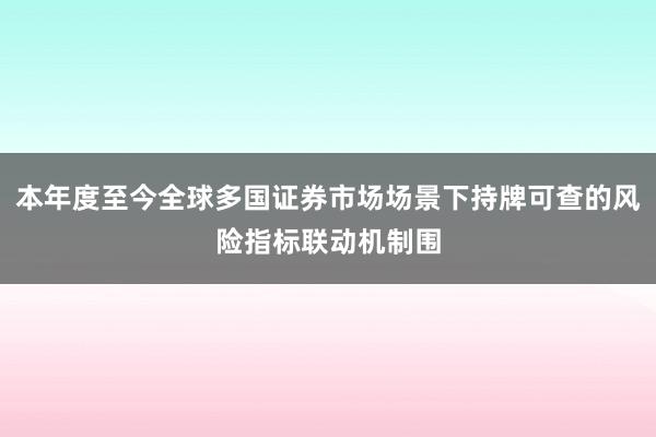 本年度至今全球多国证券市场场景下持牌可查的风险指标联动机制围
